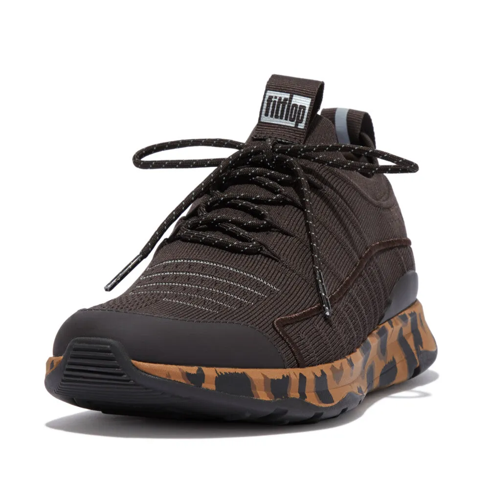 VITAMIN FF Leopard-Sole Knit Sports Trainers