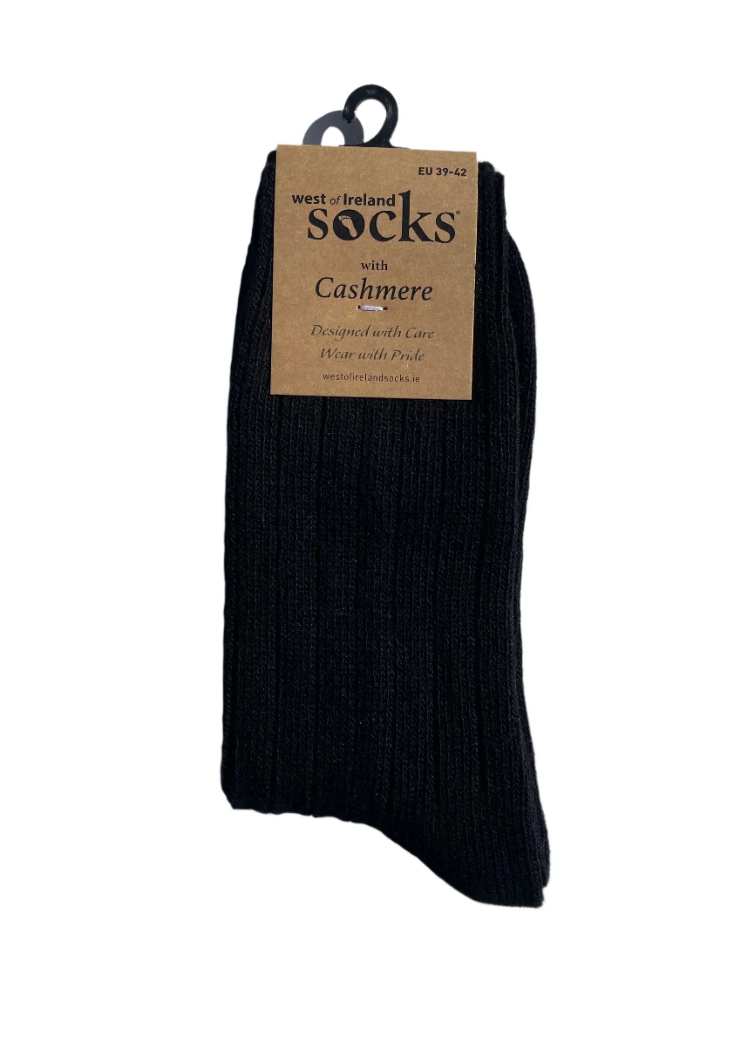 West of Ireland Cashmere Mix Socks | Black