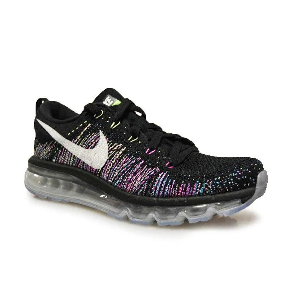 Womens Nike Air Max 2014 Flyknit - 620659-007 - Black White Green Trainers