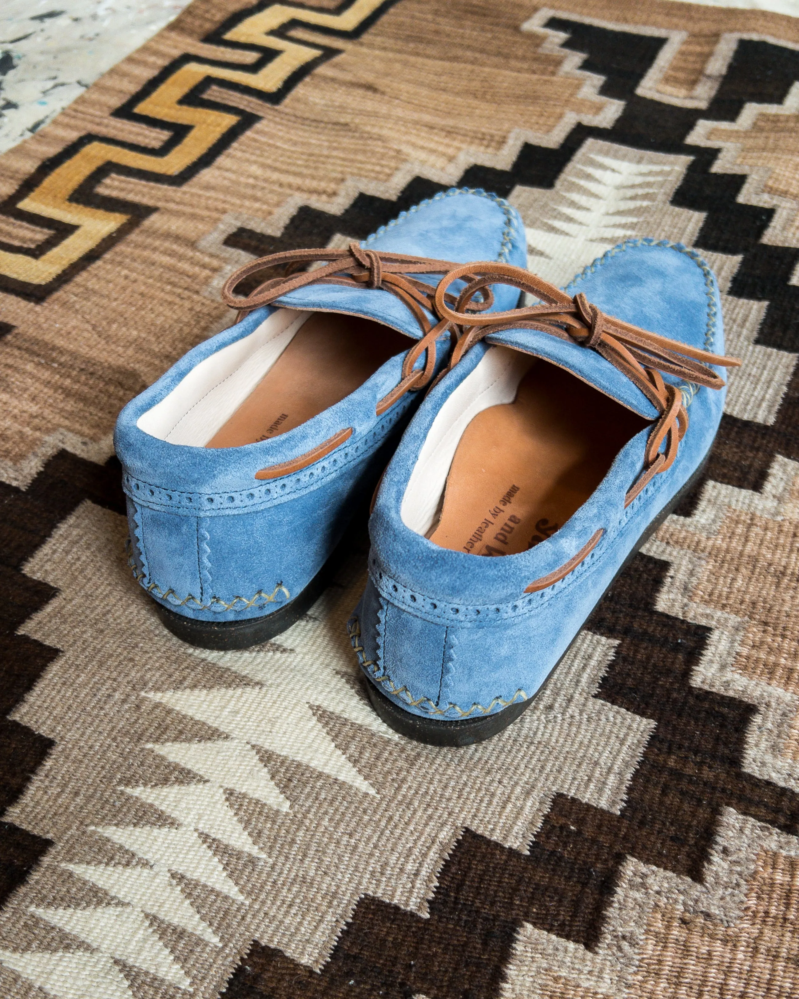 Wythe x Yuketen Handmade Suede Canoe Mocs - Ox Blue